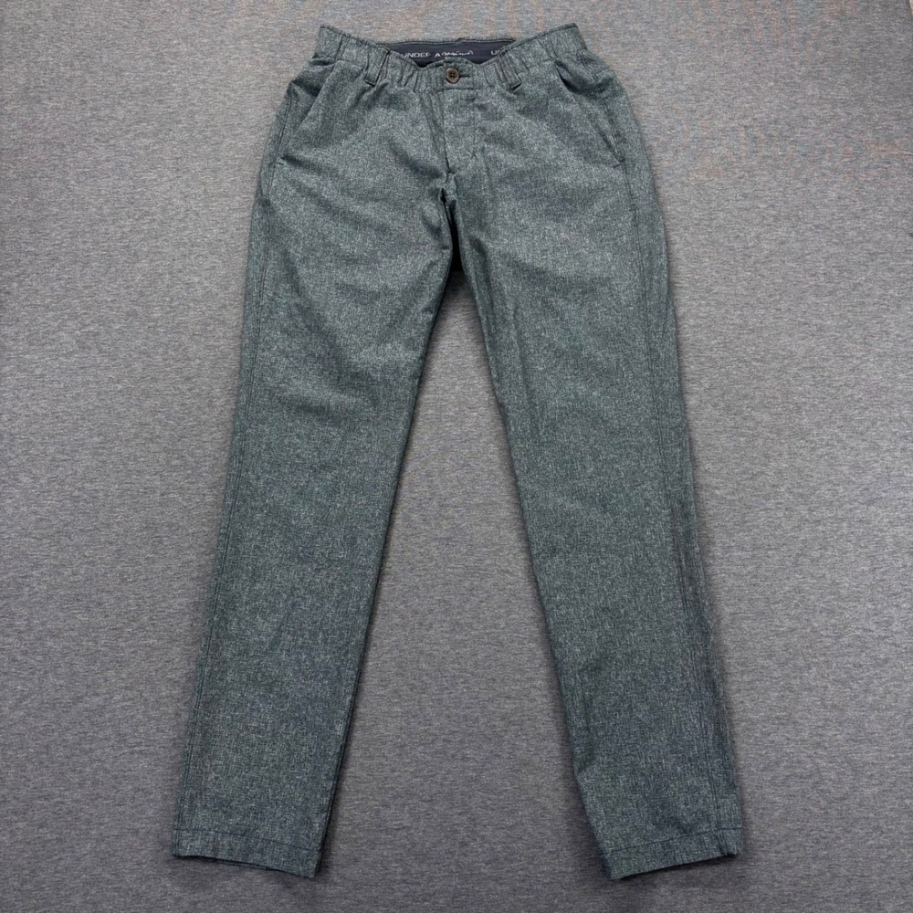 Under Armour Golf Pants Mens 30x31 Heather Charcoal Stretch Performance Chino‎